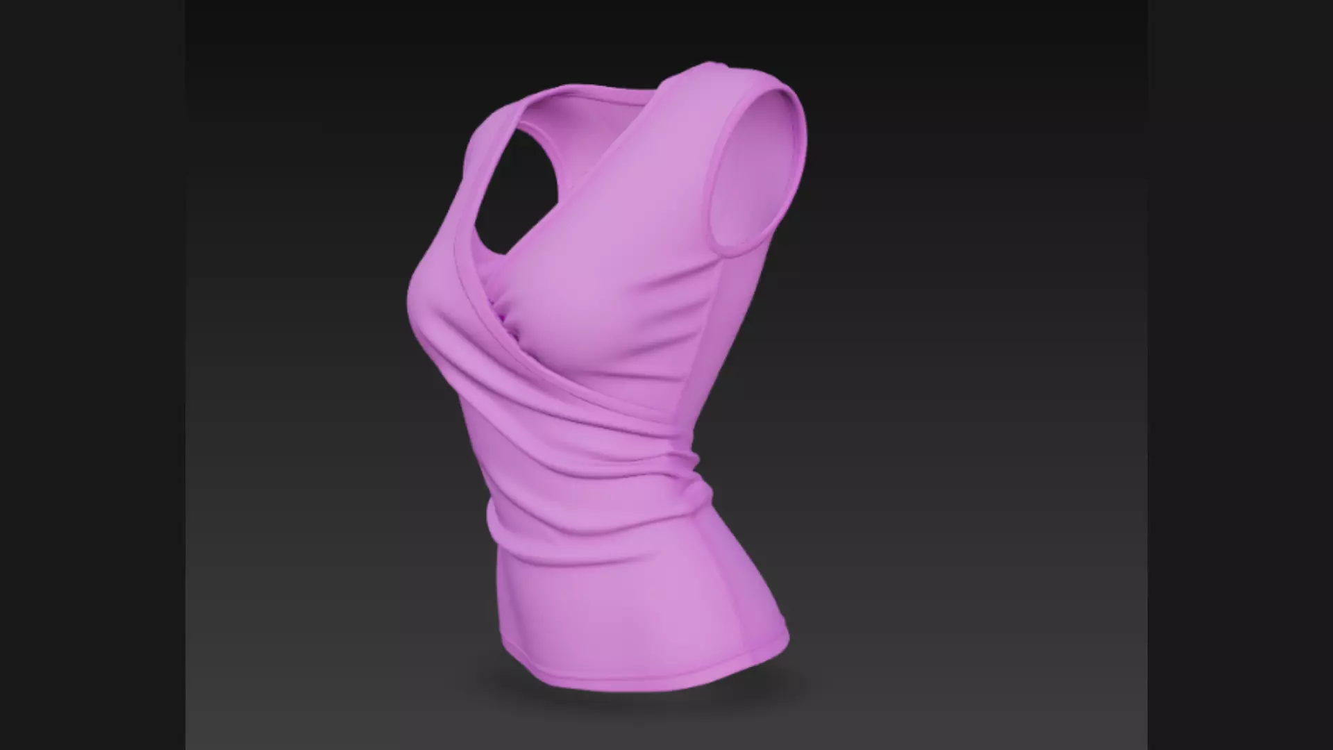 Sleeveless Ladies Top 3D Model 3D model_0