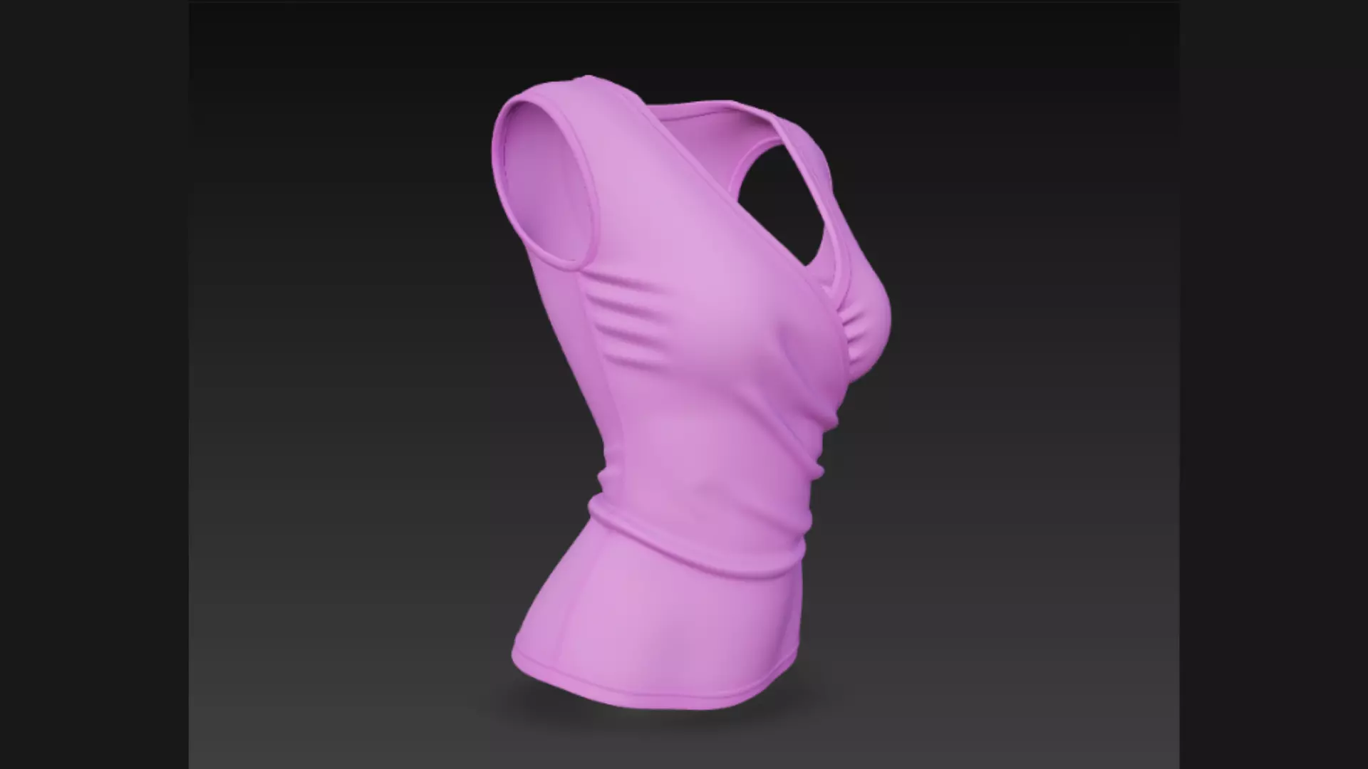 Sleeveless Ladies Top 3D Model 3D model_1