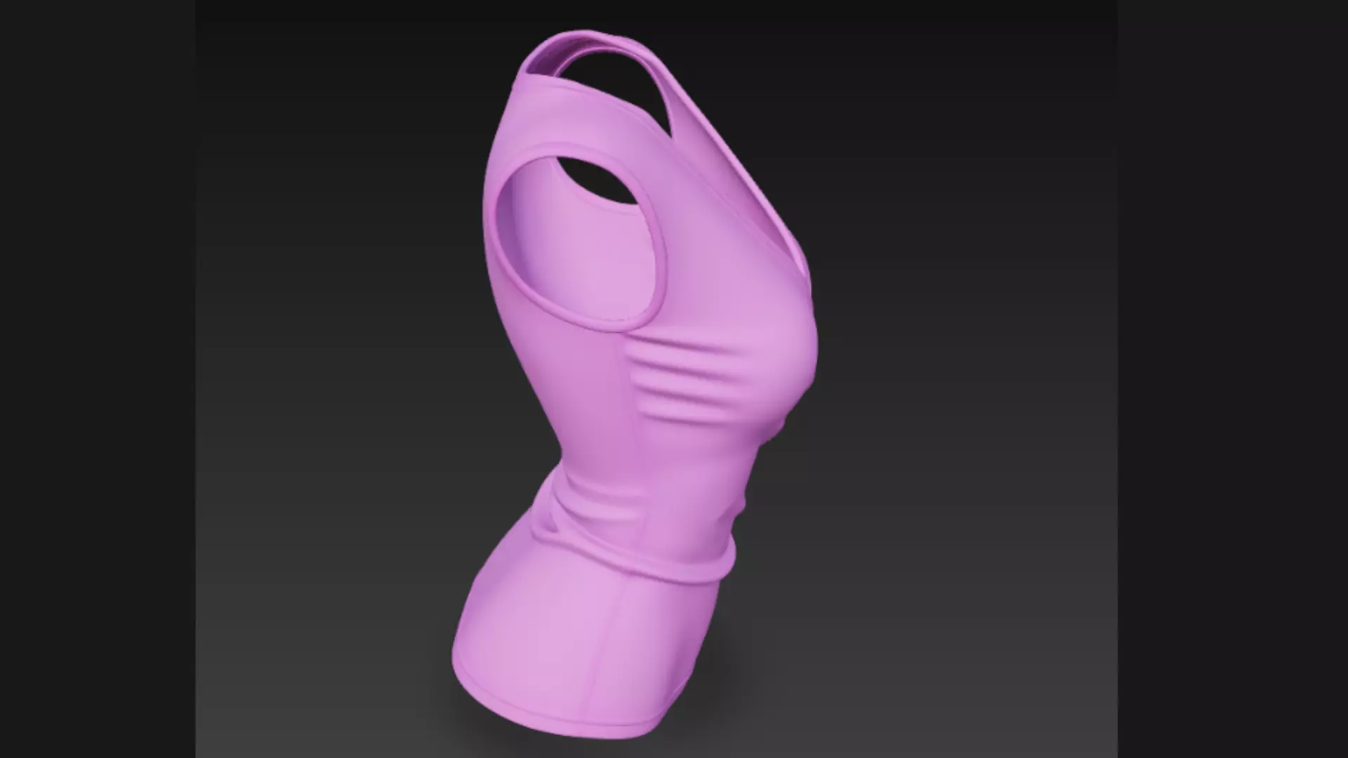 Sleeveless Ladies Top 3D Model 3D model_3