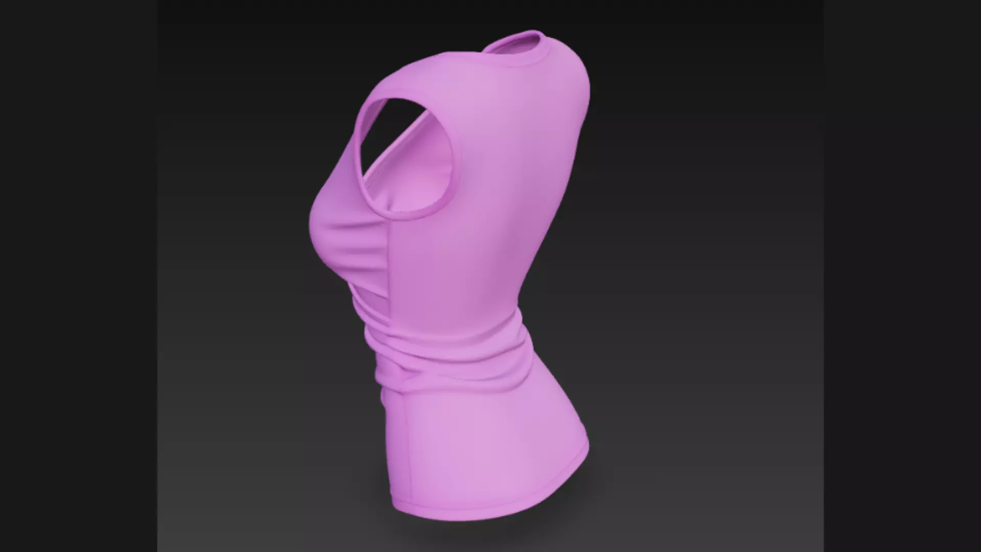 Sleeveless Ladies Top 3D Model 3D model_4