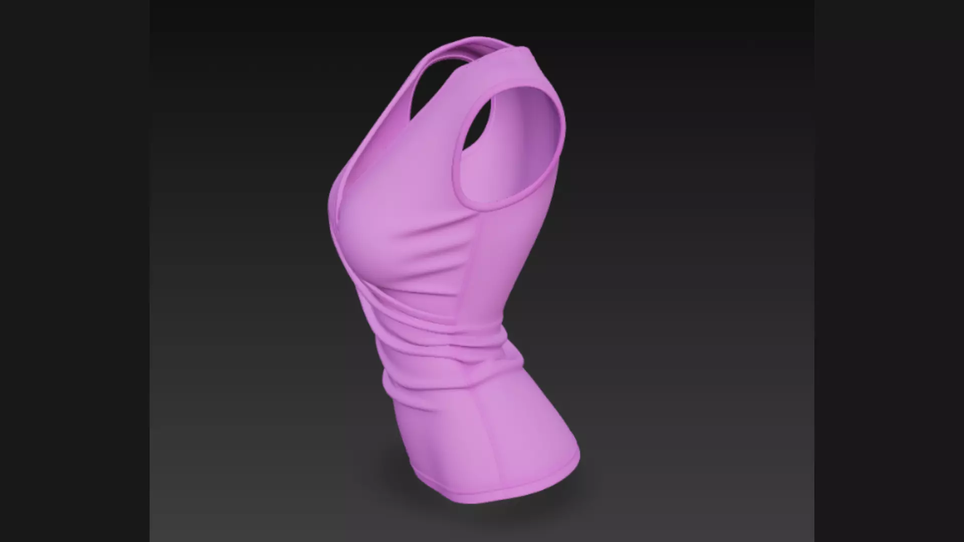 Sleeveless Ladies Top 3D Model 3D model_2
