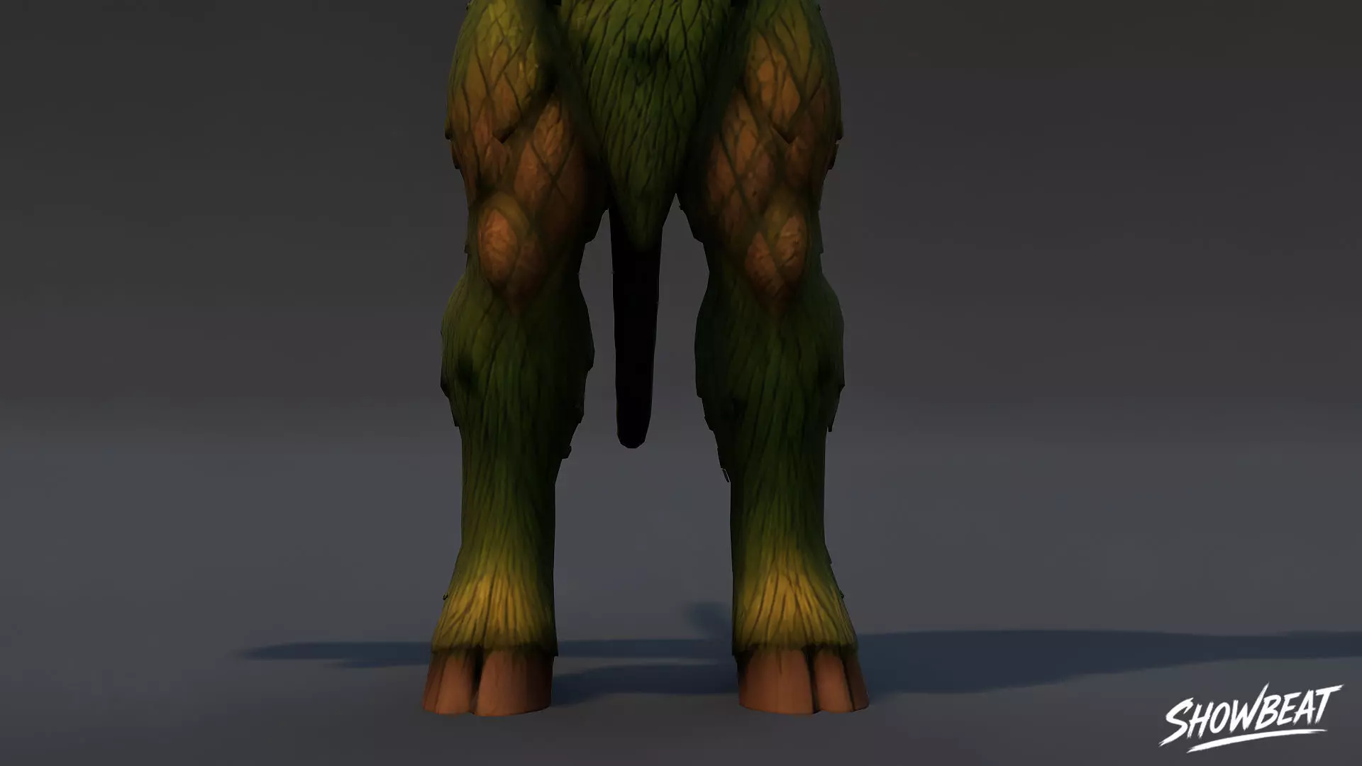 Forest Minotaur T-Pose Low-poly 3D model_5