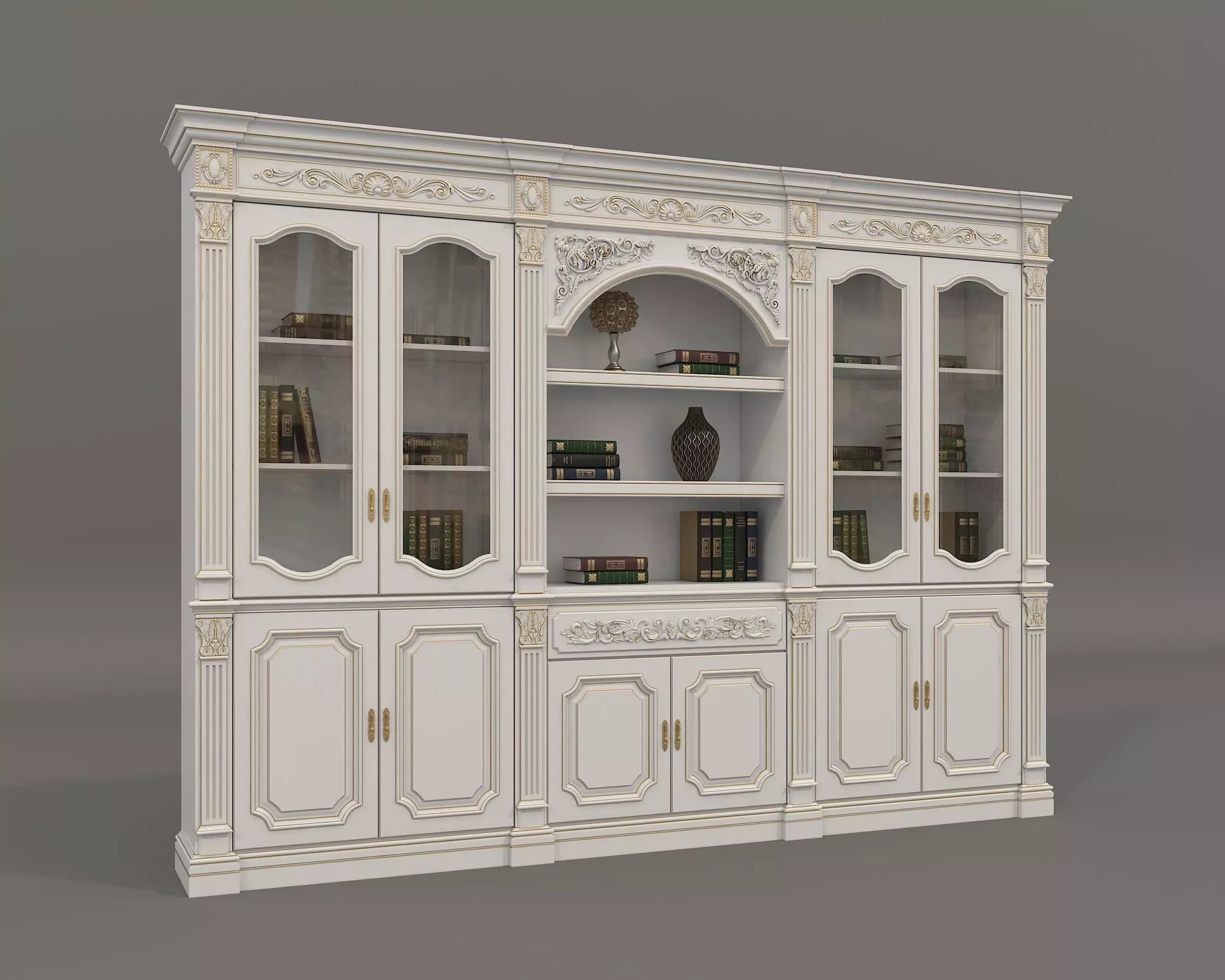 Classic Display Cabinet and Decoration 6 3D model_0