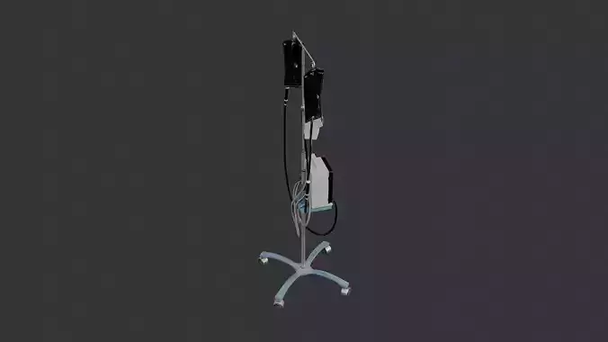 Medical IV Stand with Bag Holder and Tubing