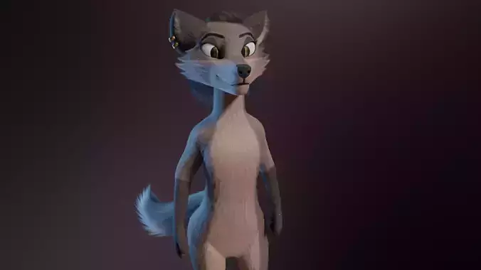 Sapphire anthro fox