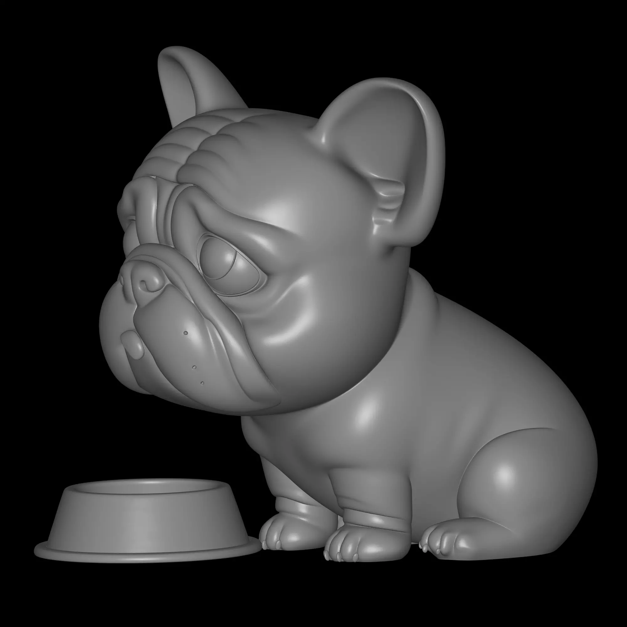 baby french bulldog 3D print model