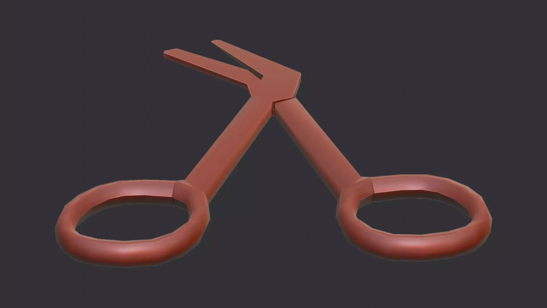 Bandage Scissors with Tray Low-poly 3D model_6