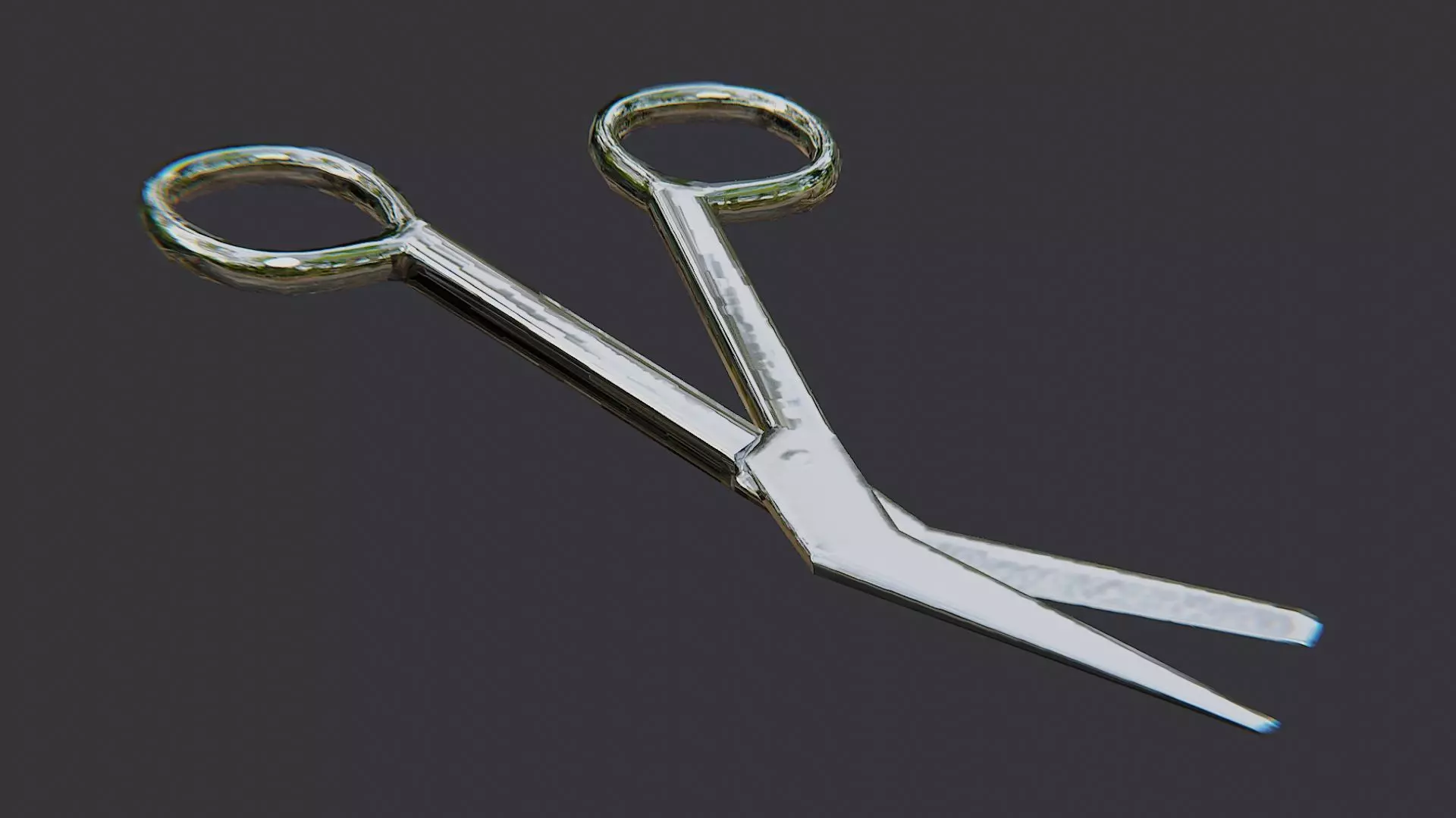 Bandage Scissors with Tray Low-poly 3D model_3