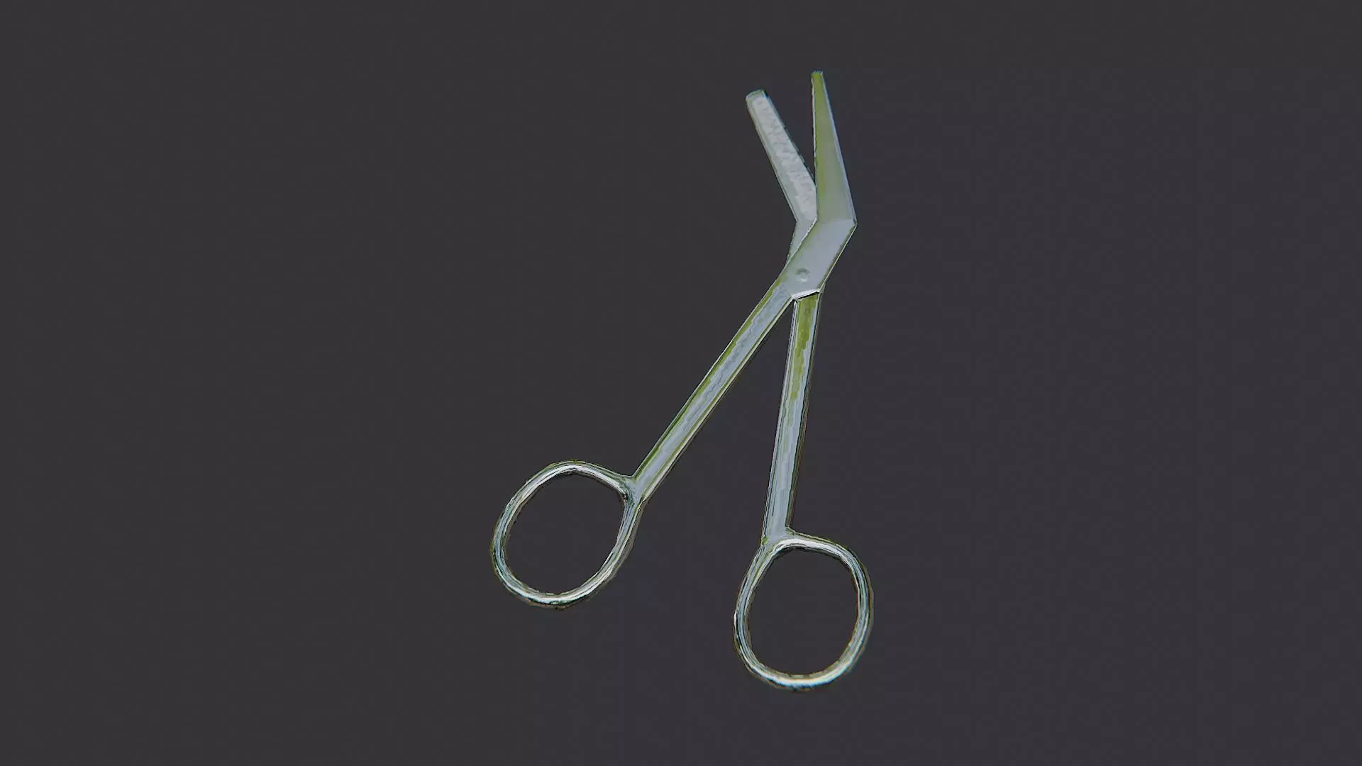 Bandage Scissors with Tray Low-poly 3D model_4
