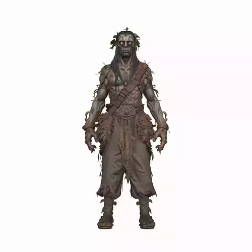 Highly Detailed Undead Herbalist 3D Model in World
