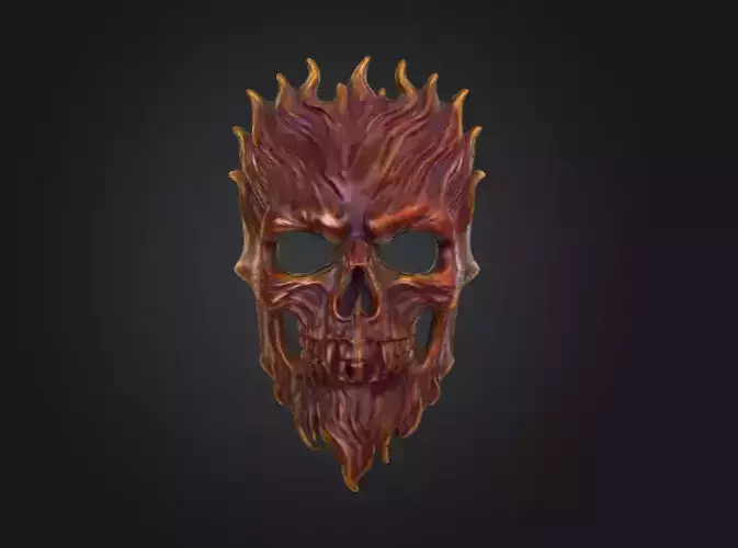 Wood Skull Mask