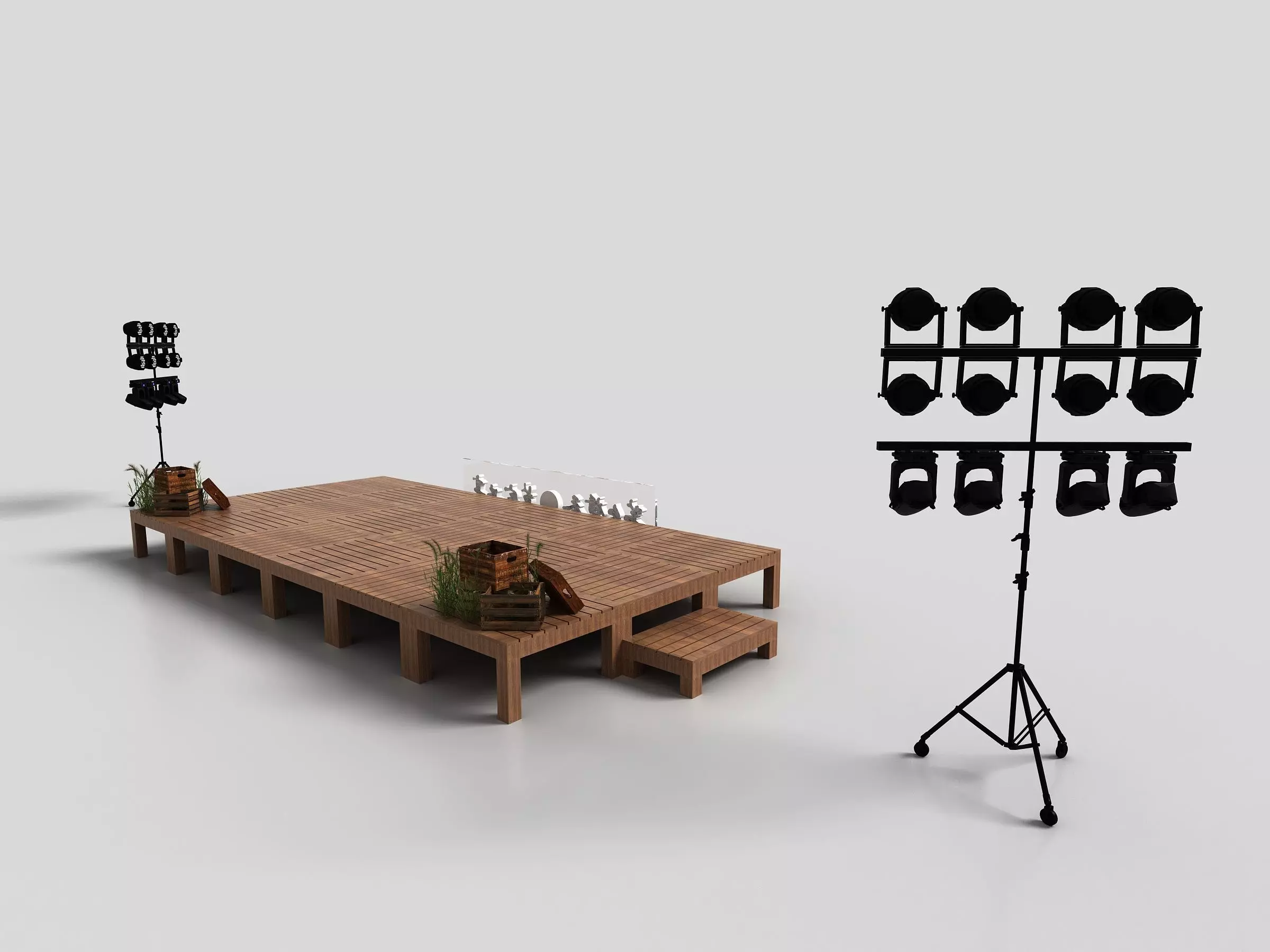 Roadshow Stage Low-poly 3D model_4