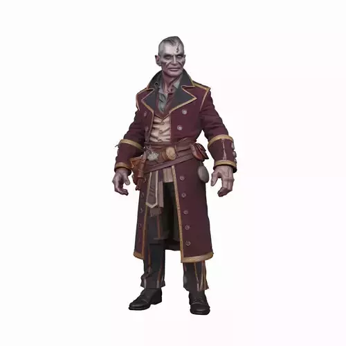 Elegant Decayed Undead Tailor 3D Model in World of  Style 3D model