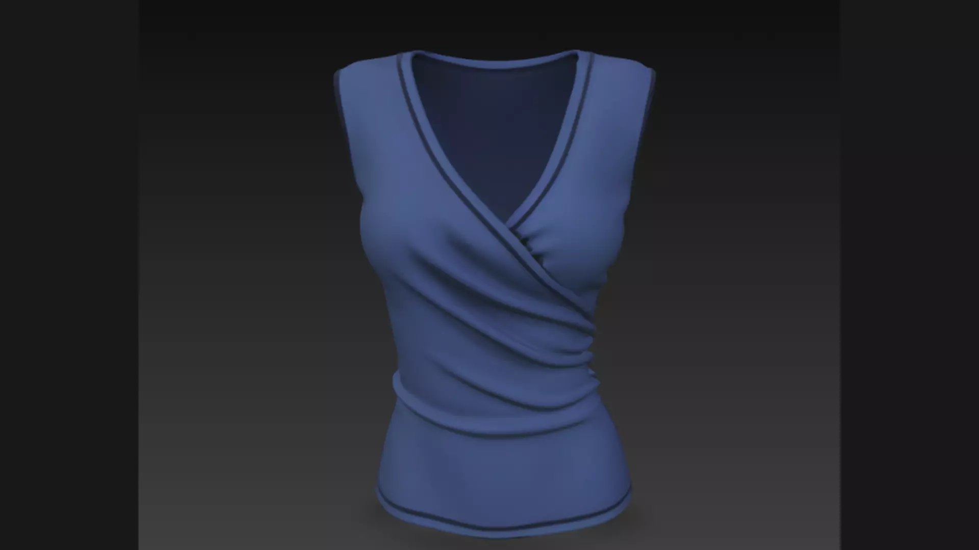 Sleeveless Ladies Top 3D Model 3D model_2
