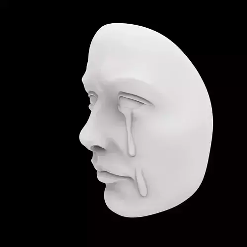 Crying Face Mask 3D Print Model