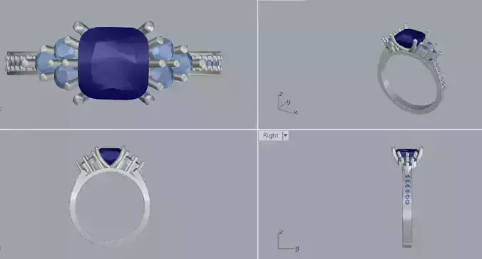 Sterling Silver Emerald Round Gemstone Ring Jewelry