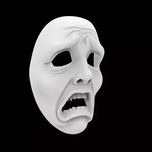 Fearful Expression Mask 3D Print Model