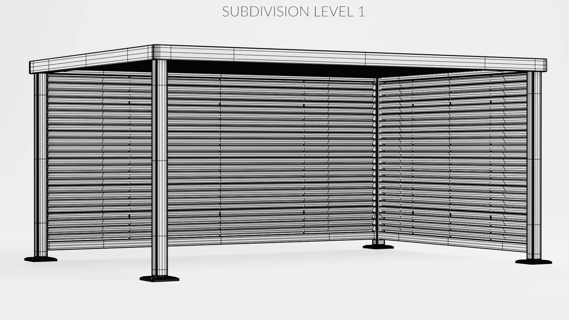 -Gazebo V10- Low-poly 3D model_8