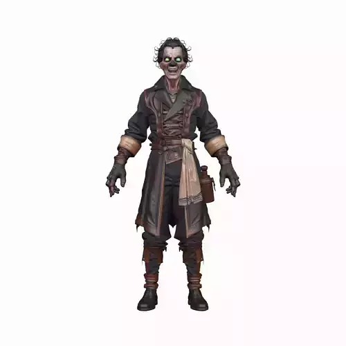 Detailed Scholarly Undead Inscriptionist 3D Model in World