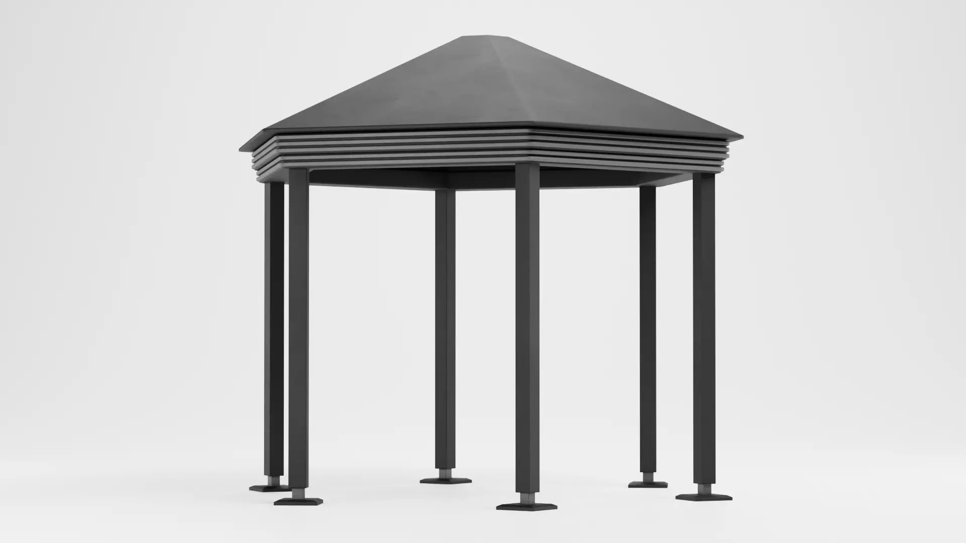 Gazebo V11 Low-poly 3D model
