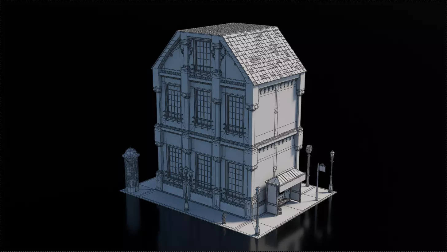Dark Fantasy Building - Archive 3D model_6