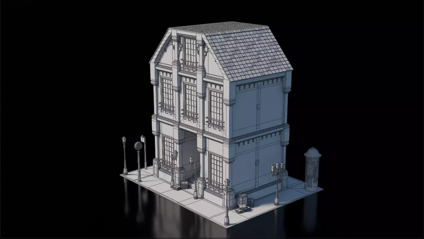 Dark Fantasy Building - Archive 3D model_5