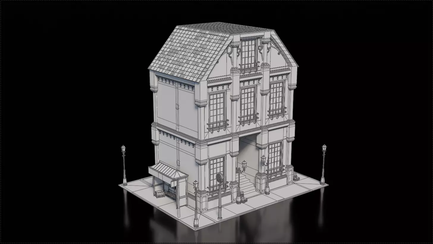 Dark Fantasy Building - Archive 3D model_4