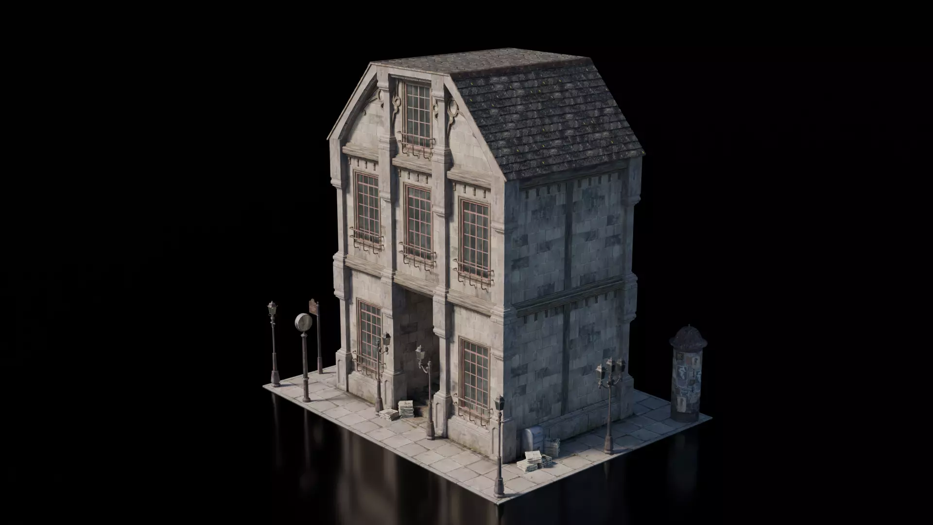 Dark Fantasy Building - Archive 3D model_1
