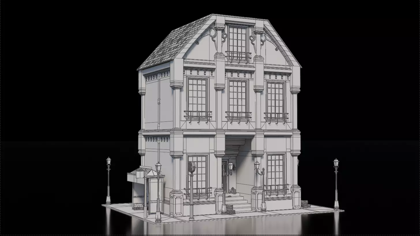 Dark Fantasy Building - Archive 3D model_7