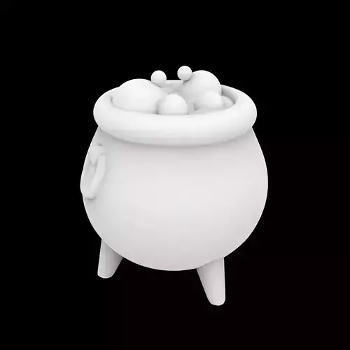Witch Cauldron Pot 3D Print Model