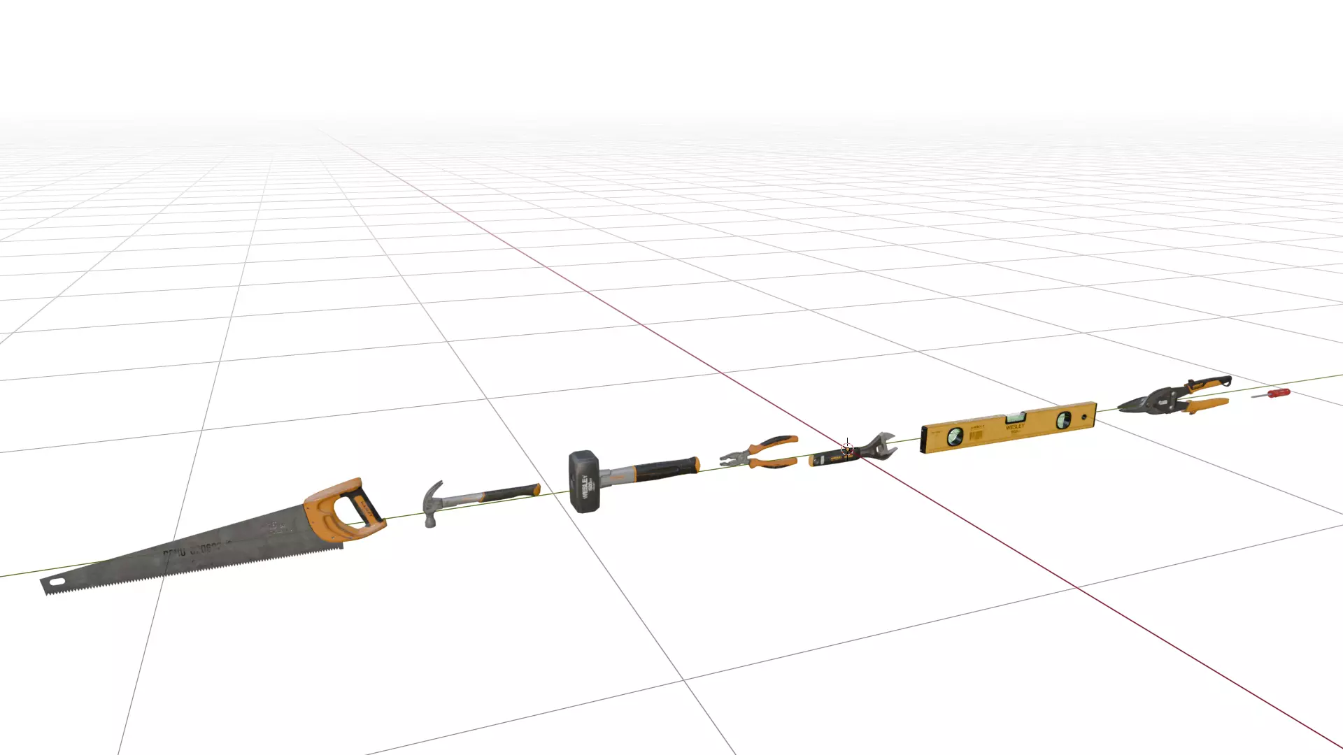 Hand Tool Pack Low-poly 3D model_18