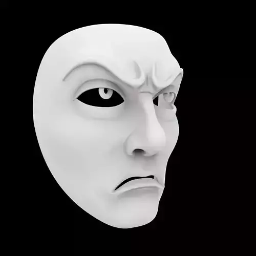 Annoyed Expression Mask 3D Print Model