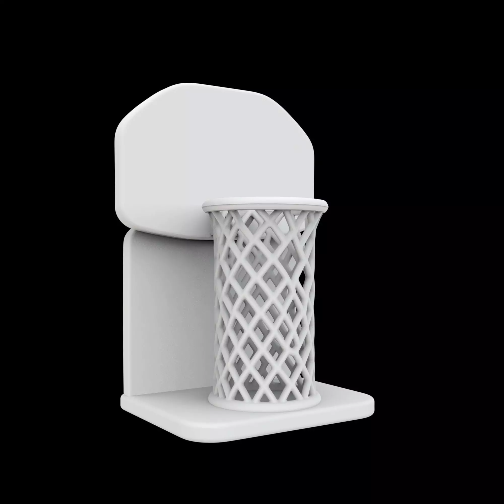 Basketball Hoop Desk Organizer 3D Print Model 3D print model_1