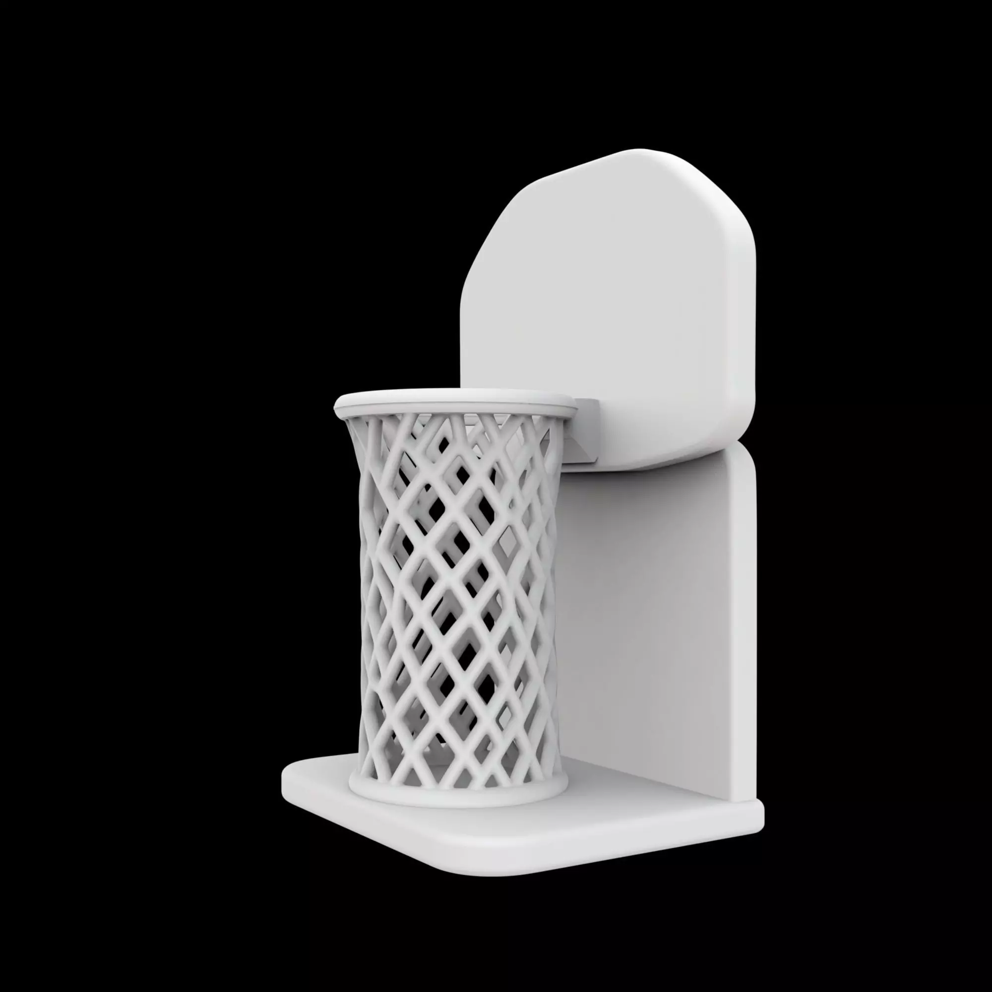 Basketball Hoop Desk Organizer 3D Print Model 3D print model_2