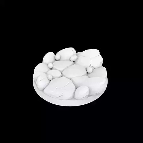 Broken Boulder Base 3D Print Model