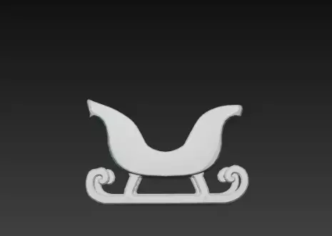 3D Christmas Sleigh Model Festive Holiday Scene 3D print model_8