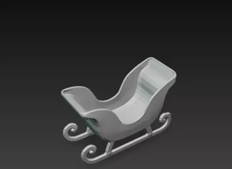 3D Christmas Sleigh Model Festive Holiday Scene 3D print model_1