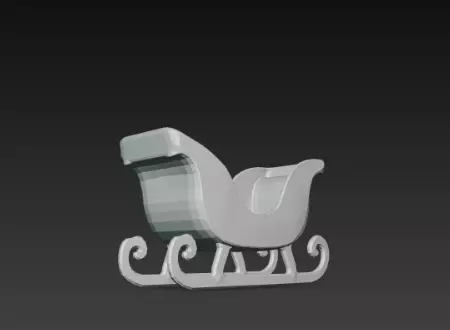 3D Christmas Sleigh Model Festive Holiday Scene 3D print model_9
