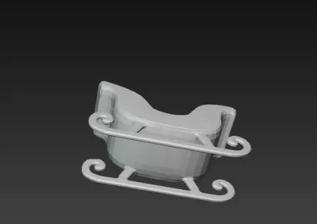 3D Christmas Sleigh Model Festive Holiday Scene 3D print model_14