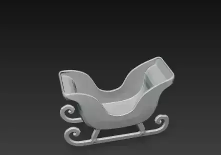 3D Christmas Sleigh Model Festive Holiday Scene 3D print model 3D Christmas Sleigh Model Festive Holiday Scene 3D print model