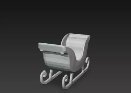 3D Christmas Sleigh Model Festive Holiday Scene 3D print model_6