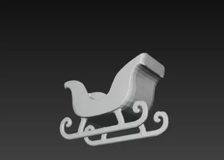 3D Christmas Sleigh Model Festive Holiday Scene 3D print model_12