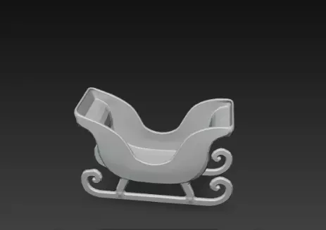 3D Christmas Sleigh Model Festive Holiday Scene 3D print model_4