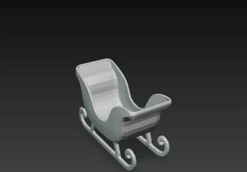 3D Christmas Sleigh Model Festive Holiday Scene 3D print model_3