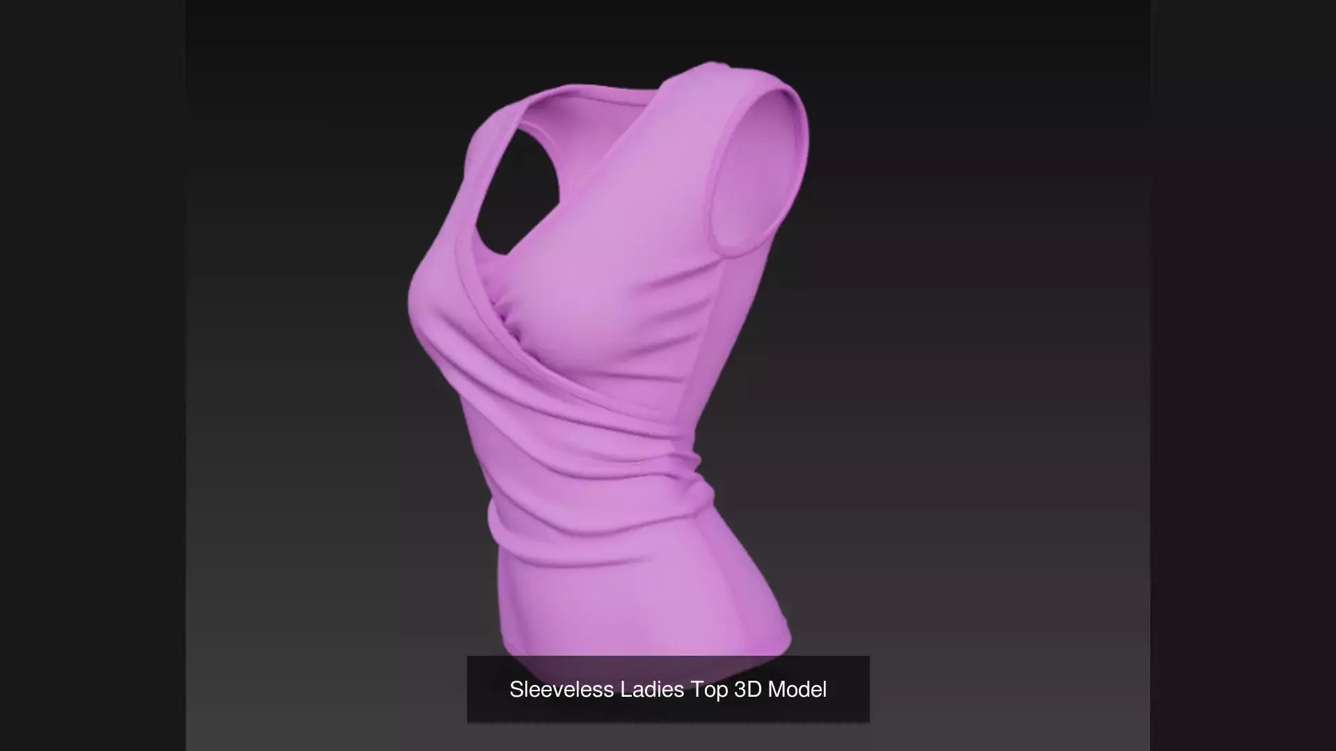 9 Sleeveless Ladies Top 3D Model 3D Model Collection_8
