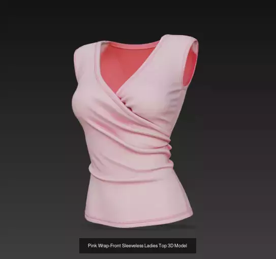 9 Sleeveless Ladies Top 3D Model 3D Model Collection_1