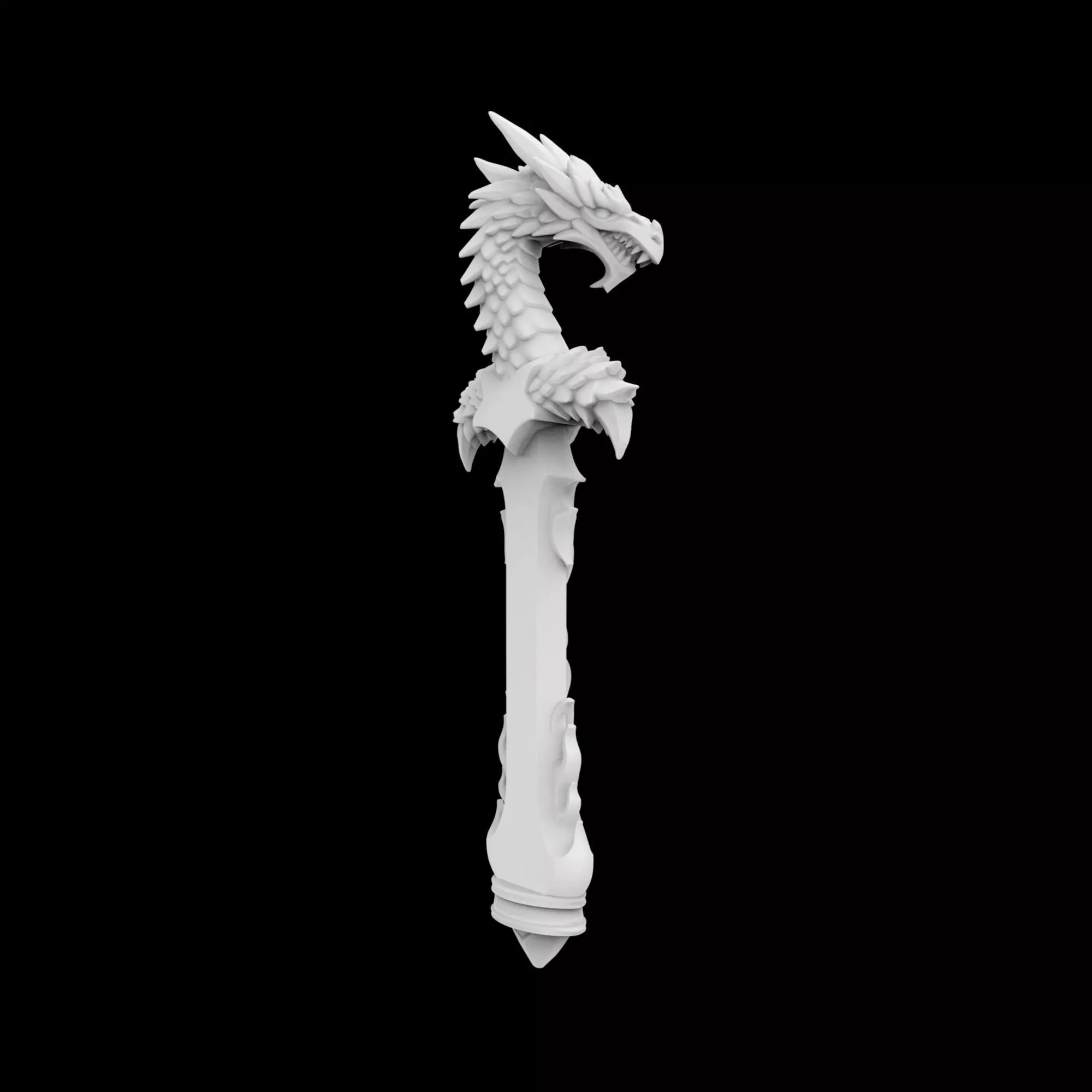 Fantasy Dragon Sword 3D Print Model 3D print model_3
