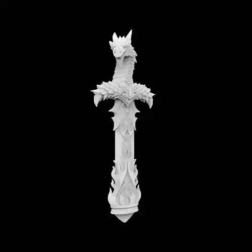 Fantasy Dragon Sword 3D Print Model