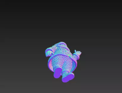 3D Santa Claus Model Merry Christmas Scene 3D print model_13