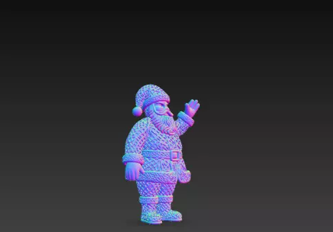 3D Santa Claus Model Merry Christmas Scene 3D print model_1